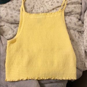 Yellow tank crop top